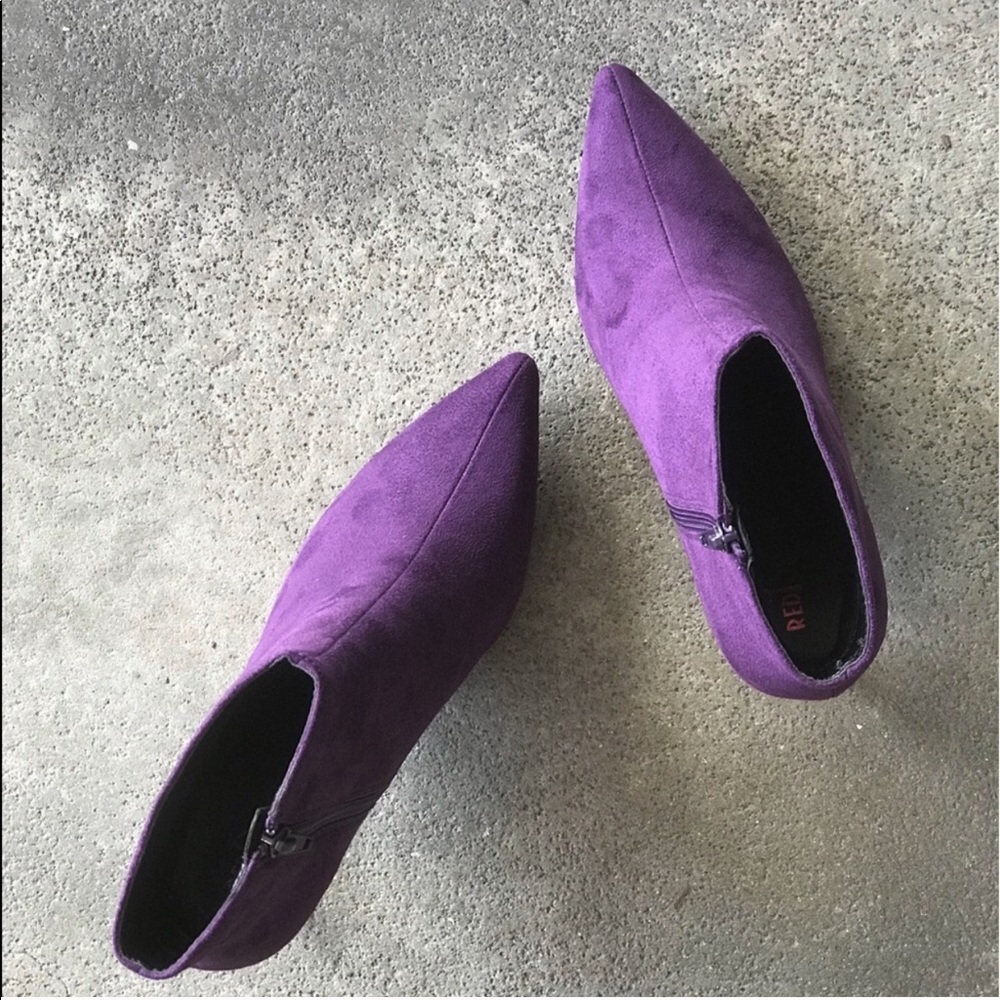 1 Left! Delicious Royal PURPLE faux suede BOOTIE - Picture 5 of 7